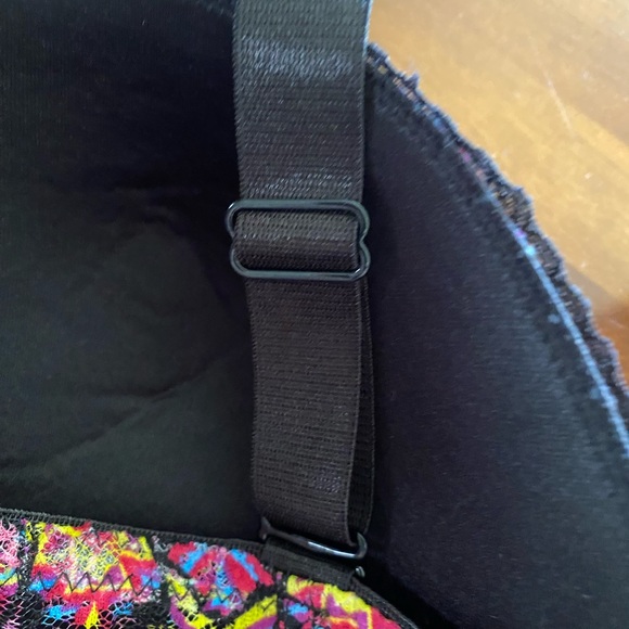 Black Fuchsia by secret lace LLC.  Aztec design  Size 38C. - Picture 5 of 11